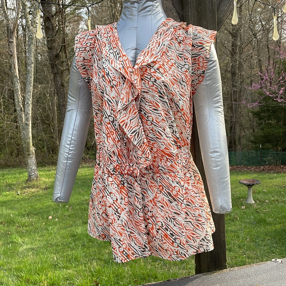 Stylish Modern Ruffle Sleeve Blouse